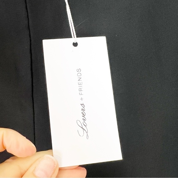 LOVERS + FRIENDS BLACK ON TRACK SNAP SIDE RED STRIPES SKINNY PANTS SZ LARGE NWT - Picture 8 of 11